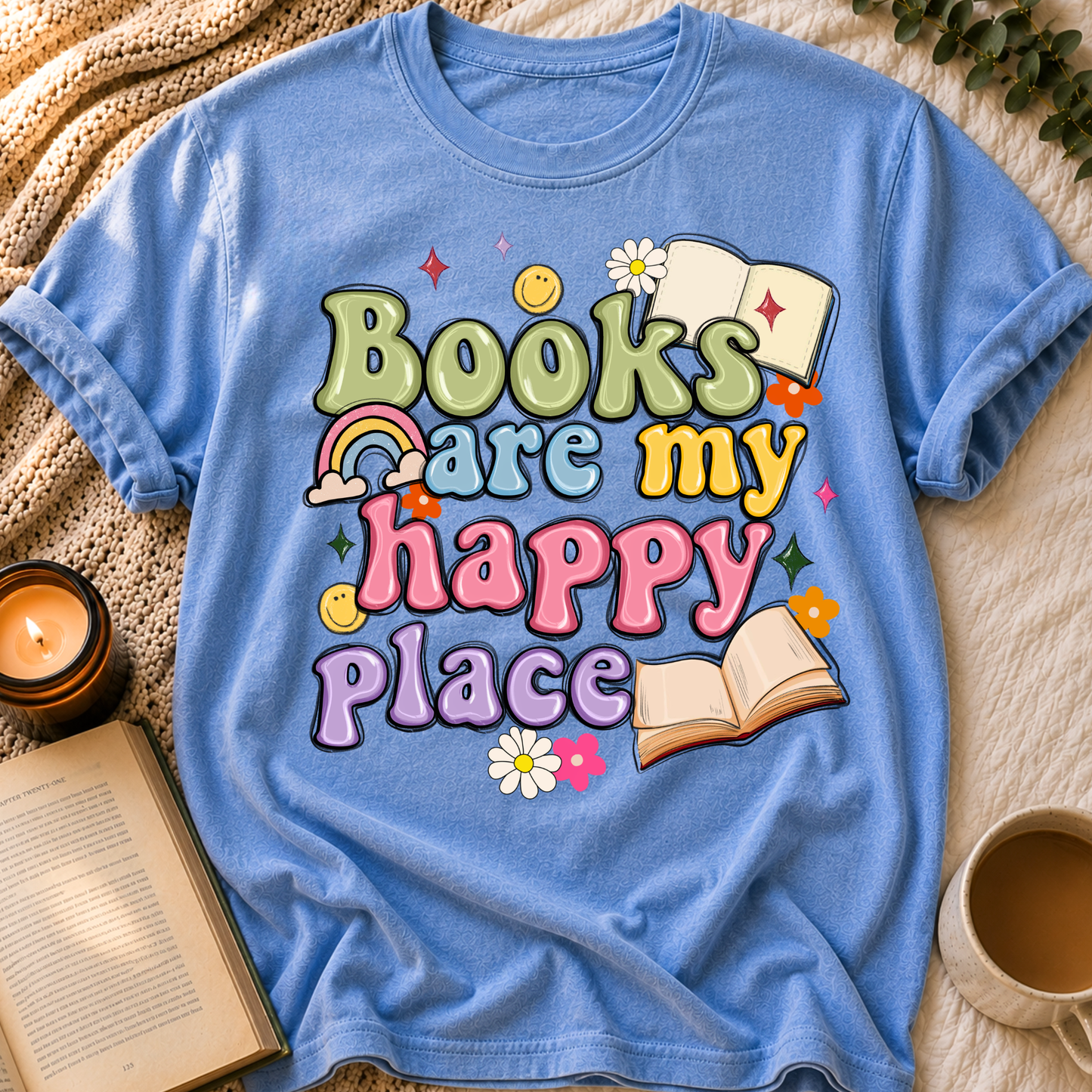 Books Are My Happy Place T-Shirt