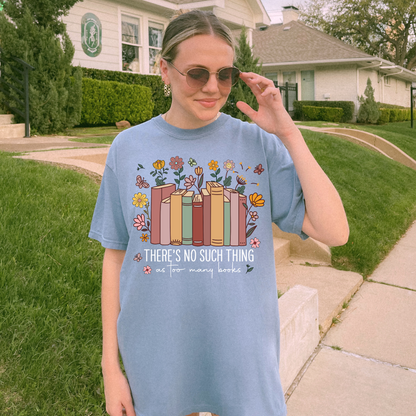 Too Many Books Tee + Free Cup - Sayitwithatea