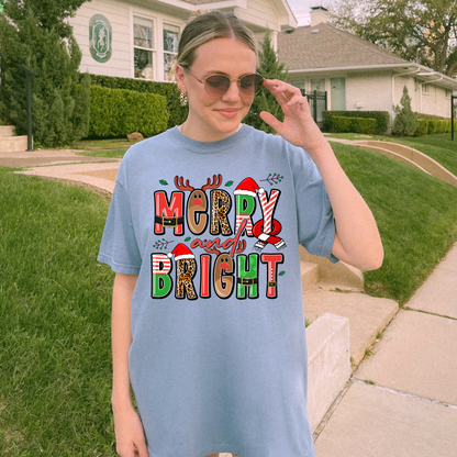 Merry & Bright Tee + Free Cup - Sayitwithatea