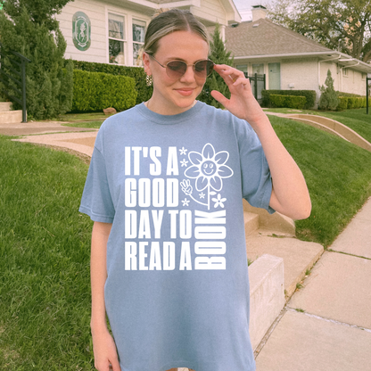 Good Day To Read Books Tee + Free Cup - Sayitwithatea