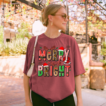 Merry & Bright Tee + Free Cup - Sayitwithatea