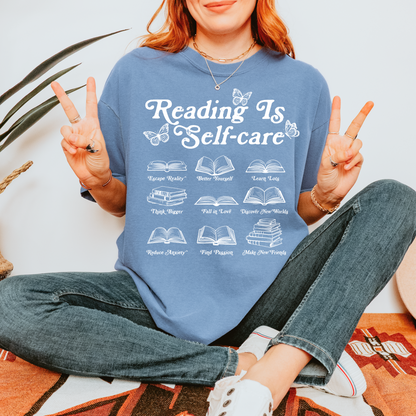 Reading Is Self-Care Tee + Free Cup - Sayitwithatea