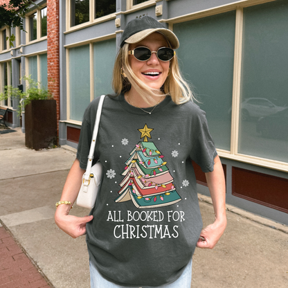 All Booked For Christmas Tee + Free Cup - Sayitwithatea