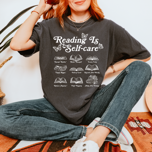 Reading Is Self-Care Tee + Free Cup - Sayitwithatea