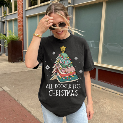 All Booked For Christmas Tee + Free Cup - Sayitwithatea