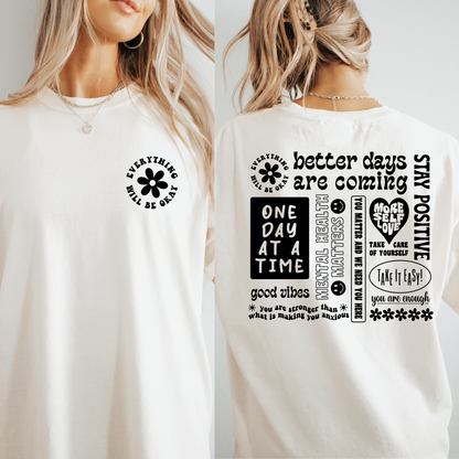 Everything will be ok tee + Free cup - Sayitwithatea