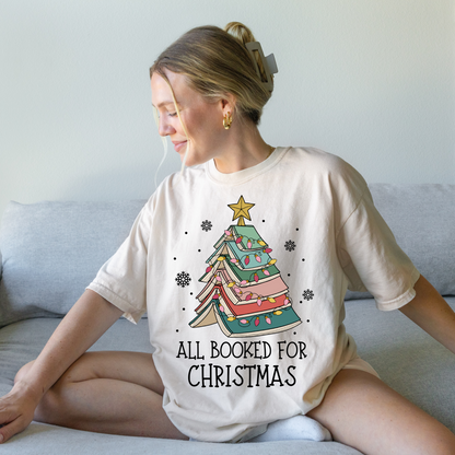 All Booked For Christmas Tee + Free Cup - Sayitwithatea