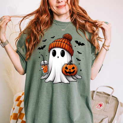 Ghost With Coffee Tee+ Free Cup - Sayitwithatea