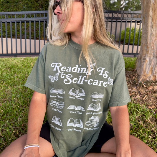 Reading Is Self-Care Tee + Free Cup