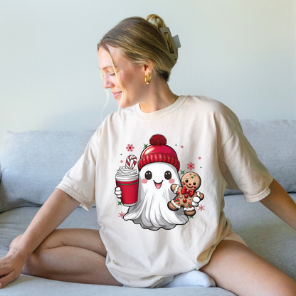Christmas Ghost Tee + Free Cup - Sayitwithatea