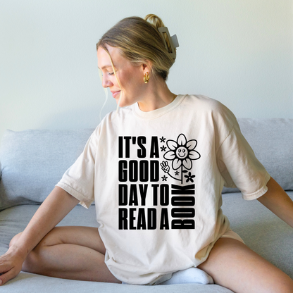 Good Day To Read Books Tee + Free Cup - Sayitwithatea