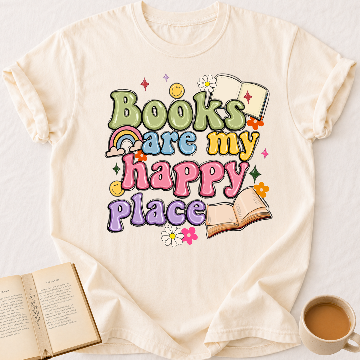 Books Are My Happy Place T-Shirt