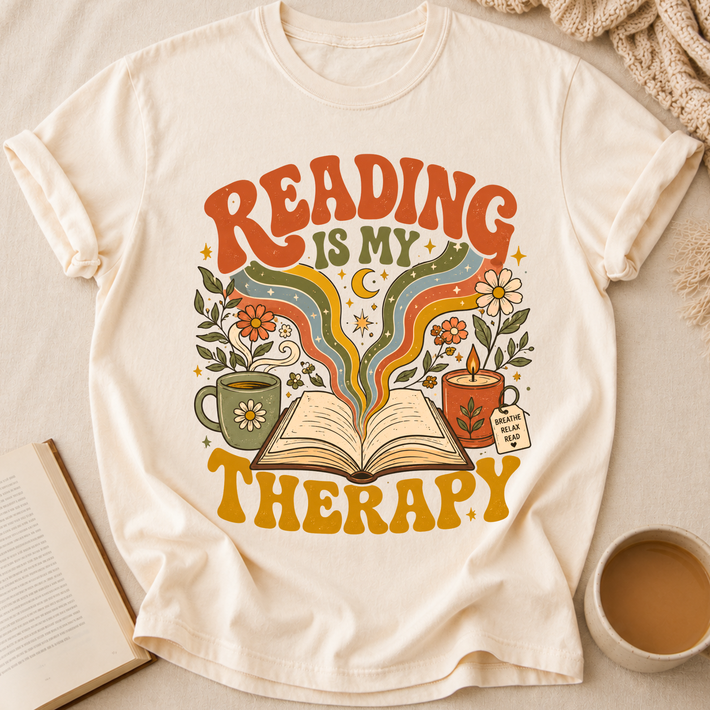 Reading Is My Therapy T-Shirt