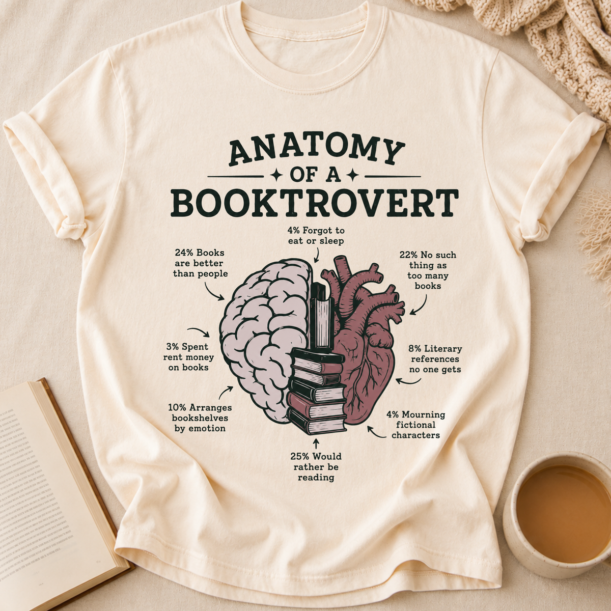 Anatomy Of Booktrovert T-Shirt