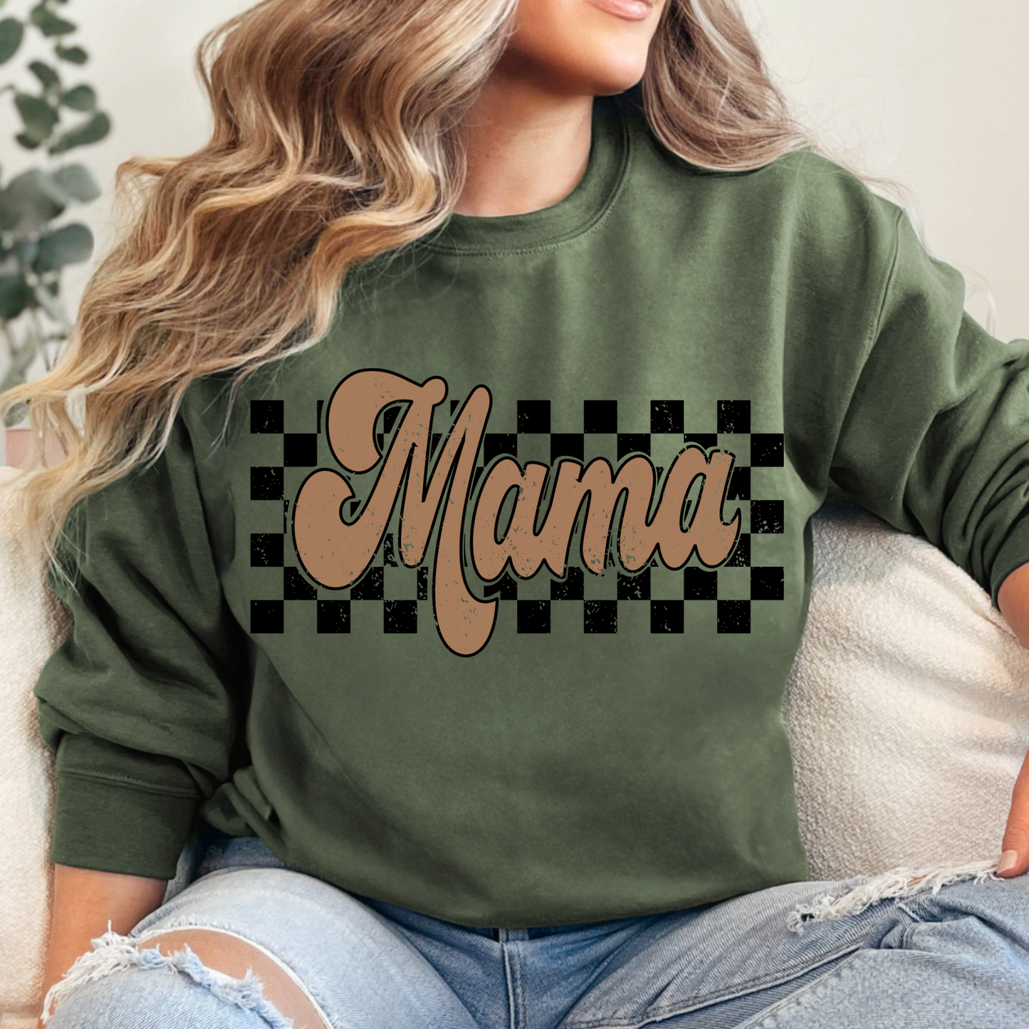 Checkered Mama Sweatshirt