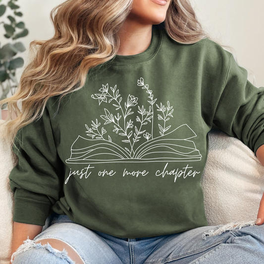 Just One More Chapter Sweatshirt + Free Cup