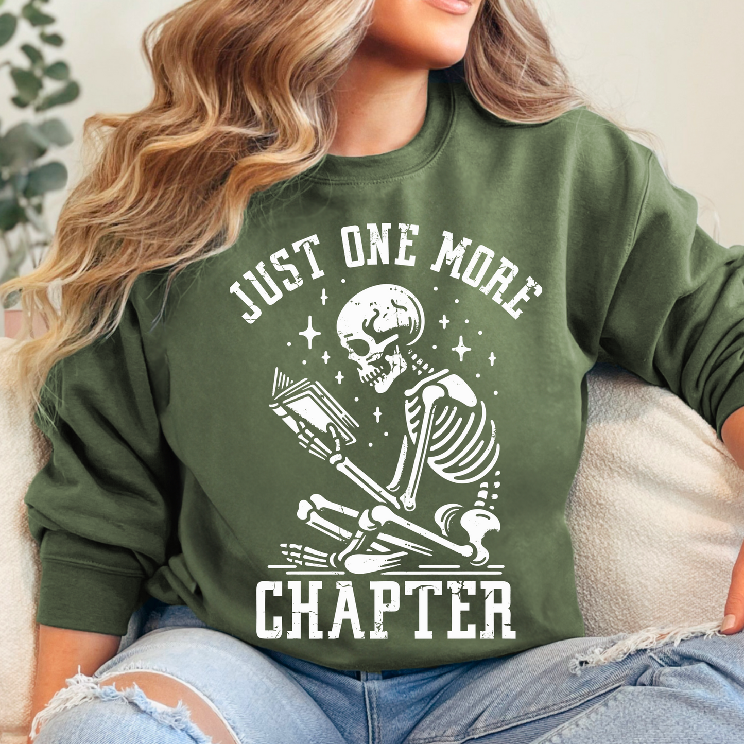 Just One More Chapter Sweatshirt + Free Cup