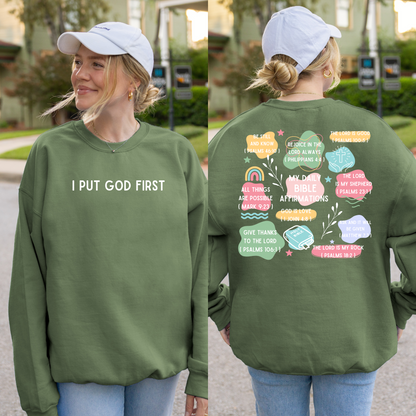 Bible Verses Sweatshirt + Free Cup - Sayitwithatea
