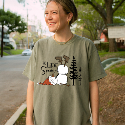Let it snow Tee + Free Cup - Sayitwithatea