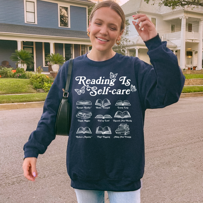 Reading Is Selfcare Sweatshirt + Free Cup - Sayitwithatea