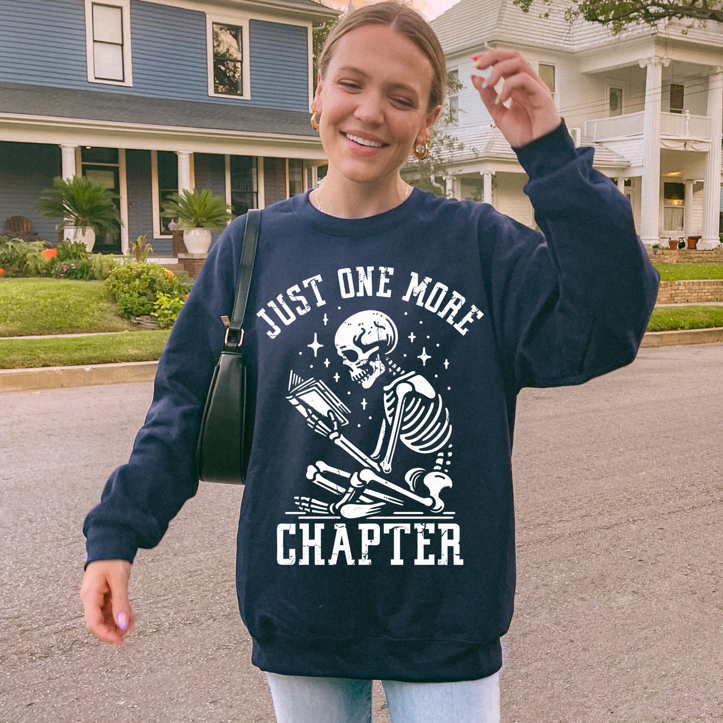 Just One More Chapter Sweatshirt + Free Cup