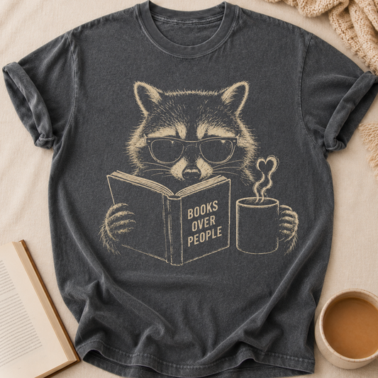 Raccoon Reading T-Shirt