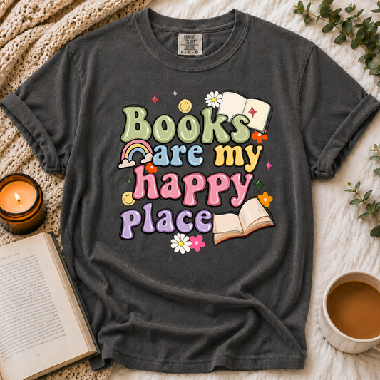 Books Are My Happy Place Tee