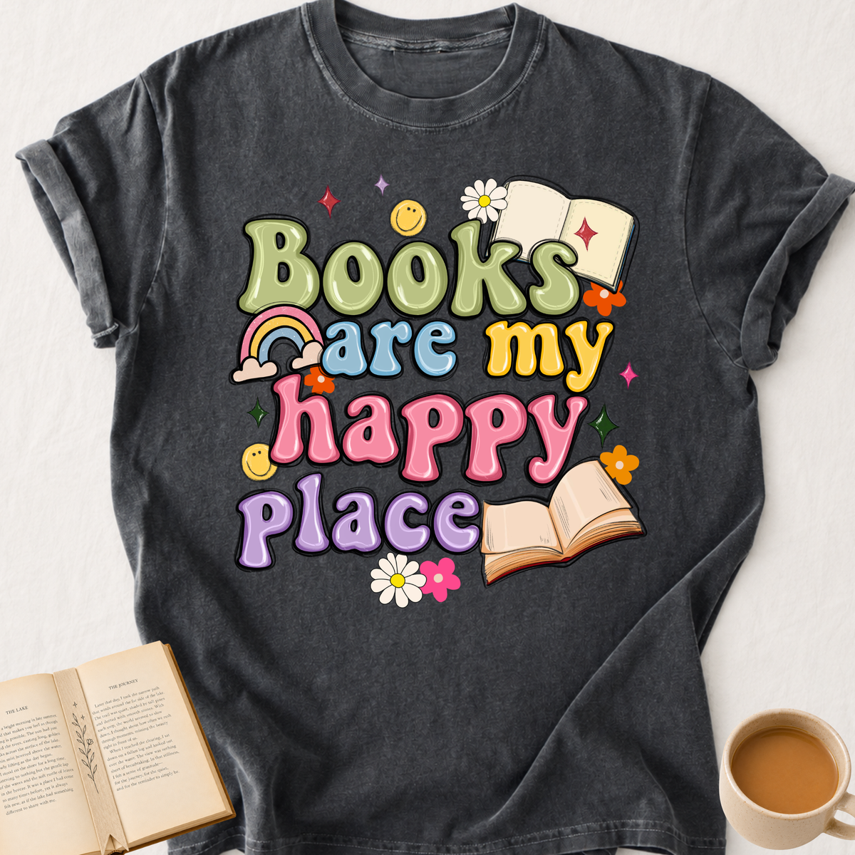 Books Are My Happy Place T-Shirt