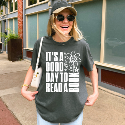 Good Day To Read Books Tee + Free Cup - Sayitwithatea