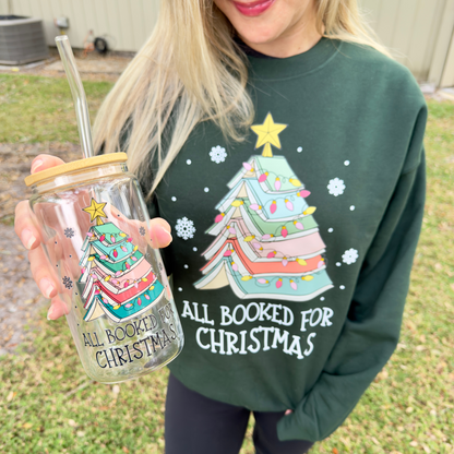 All Booked For Christmas Sweatshirt + Free Cup - Sayitwithatea