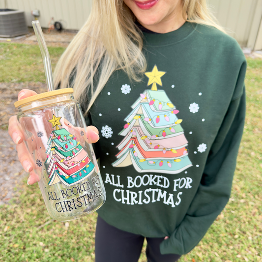 All Booked For Christmas Sweatshirt + Free Cup