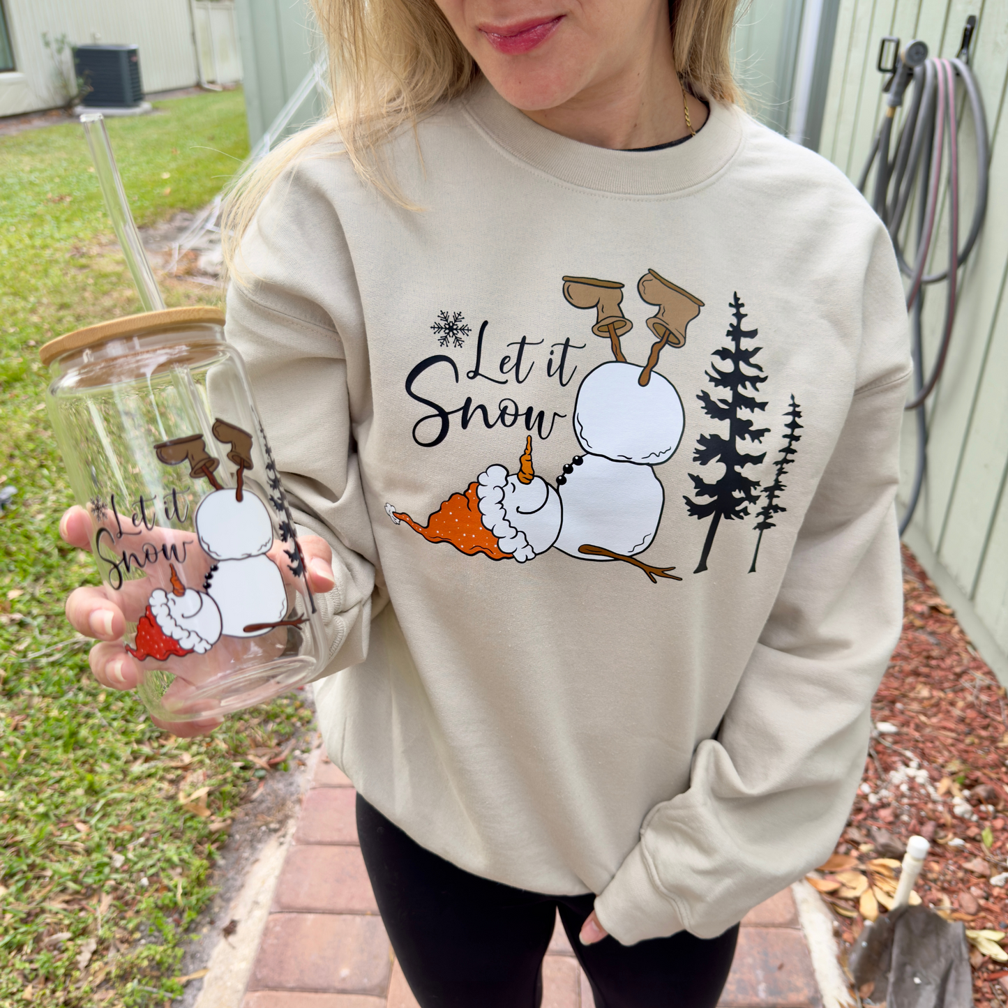 Let It Snow Sweatshirt + Free Cup