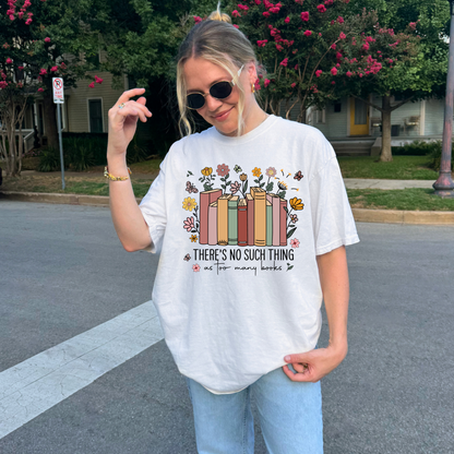 Too Many Books Tee + Free Cup - Sayitwithatea